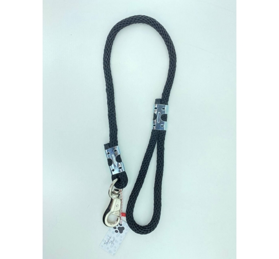 EXCLUSIVE CHROME BULL SHORT ROPE LEAD 80CM/16MM