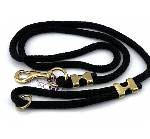 Whip/leash EXCLUSIVE BRASS SHORT ROPE 80 cm/16 mm
